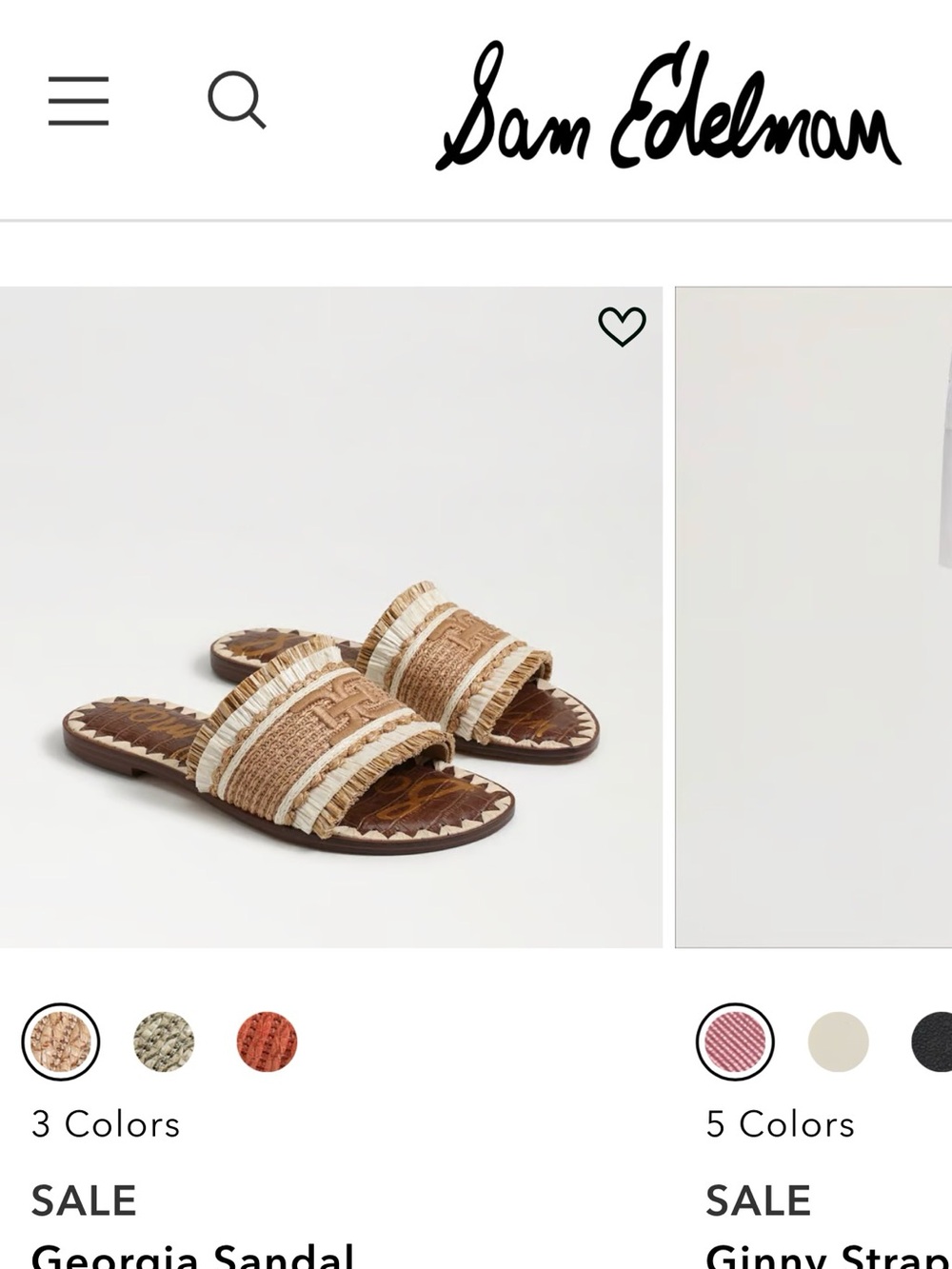 Sam Edelman Woven Slide Sandal in Natural and Cream